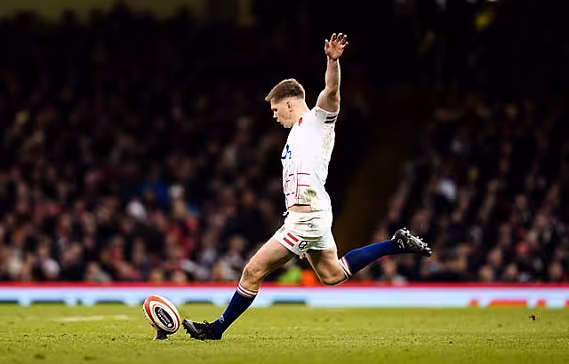 England’s Owen Farrell misses a penalty kick against Wales