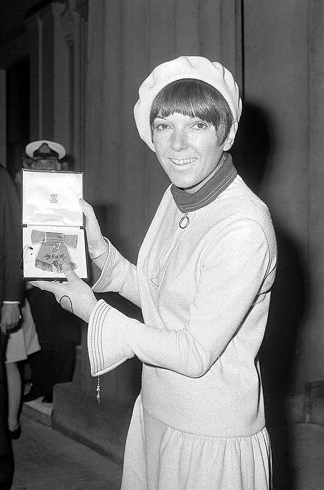 Mary Quant receives her OBE