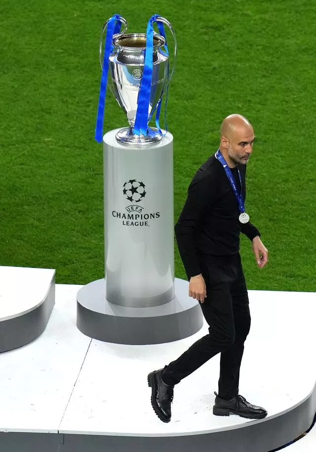Guardiola is yet to get his hands on the Champions League trophy as City boss