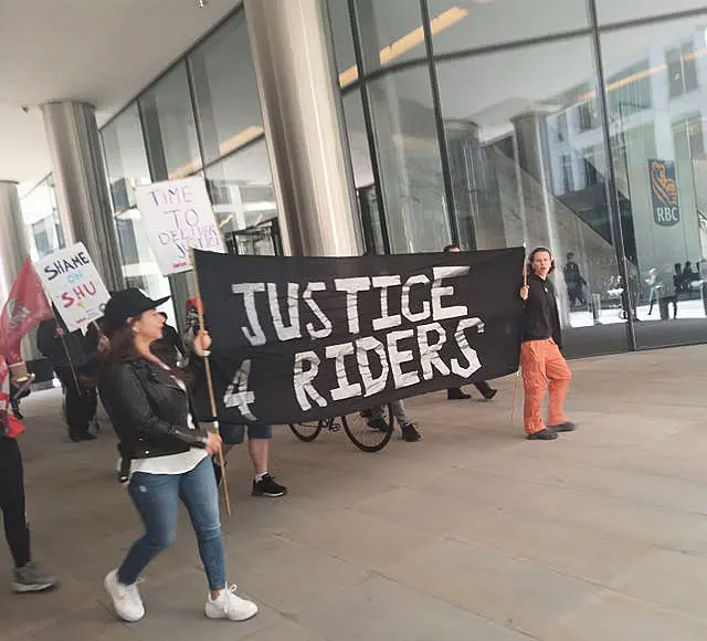 Deliveroo riders protest