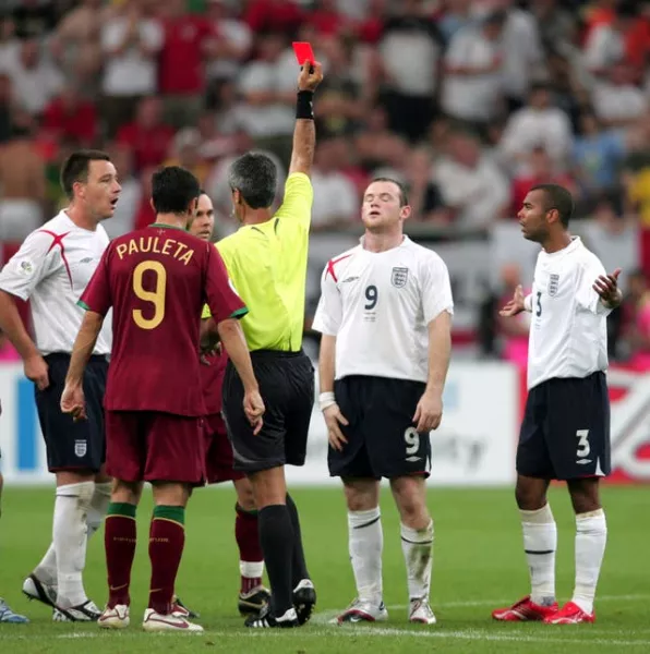 Rooney was sent off against Portugal in the 2006 World Cup 