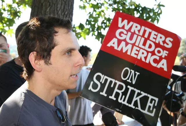 Ben Stiller shows his support for writers the last the WGA members staged industrial action 