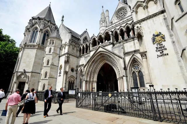 Monday's hearing took place at the Royal Courts of Justice (Nick Ansell/PA)