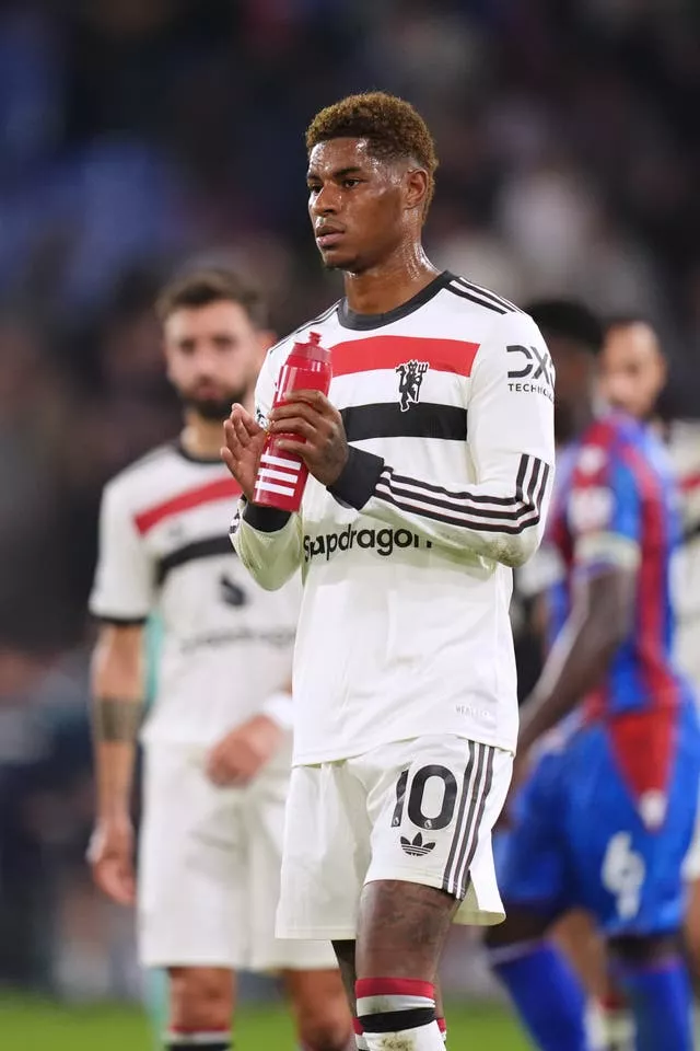 Marcus Rashford applauds fans