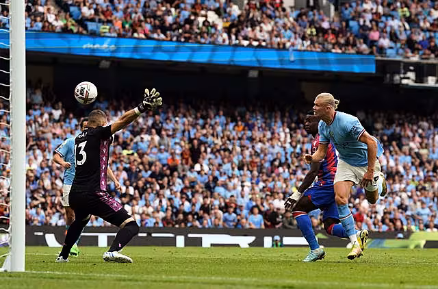 Erling Haaland scores his first 