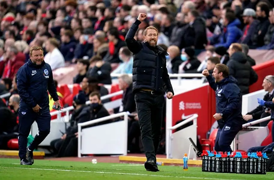 Graham Potter celebrates