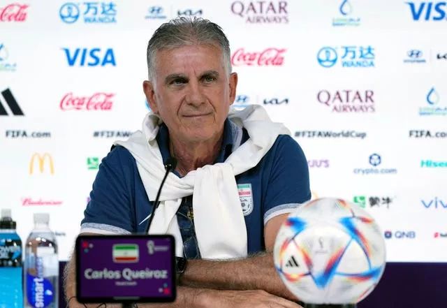 Iran manager Carlos Queiroz during a press conference