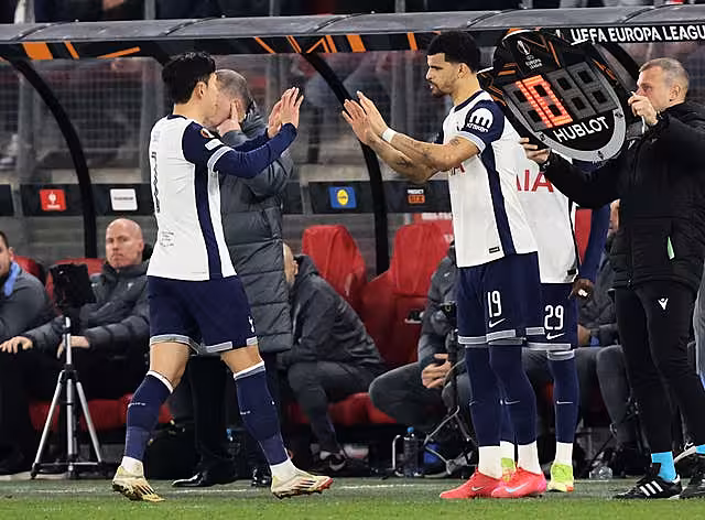 Dominic Solanke comes off the bench in place of Son Heung-min