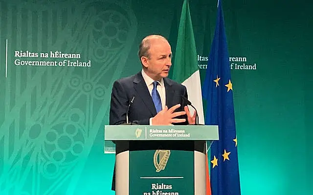 Taoiseach Micheal Martin at Government Buildings, Dublin