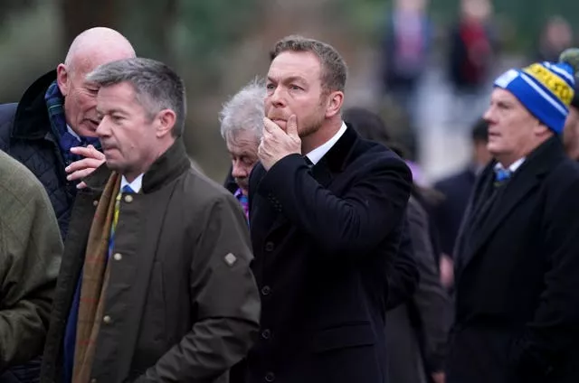 Sir Chris Hoy was among those at Melrose Parish Church for the memorial service