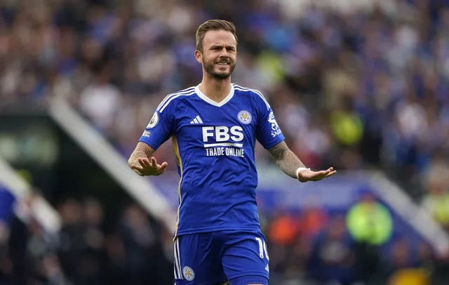 James Maddison tells his Leicester team-mates to calm down