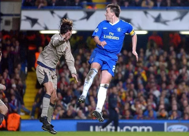 John Terry's header saw Chelsea beat Barcelona in the 2004/05 Champions League.