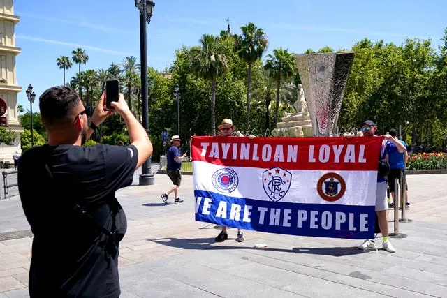 Rangers fans in Seville ahead of the Europa League final