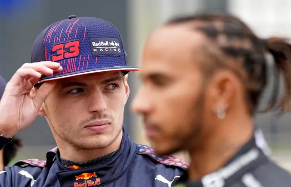Max Verstappen (left) and Lewis Hamilton have already collided twice this season