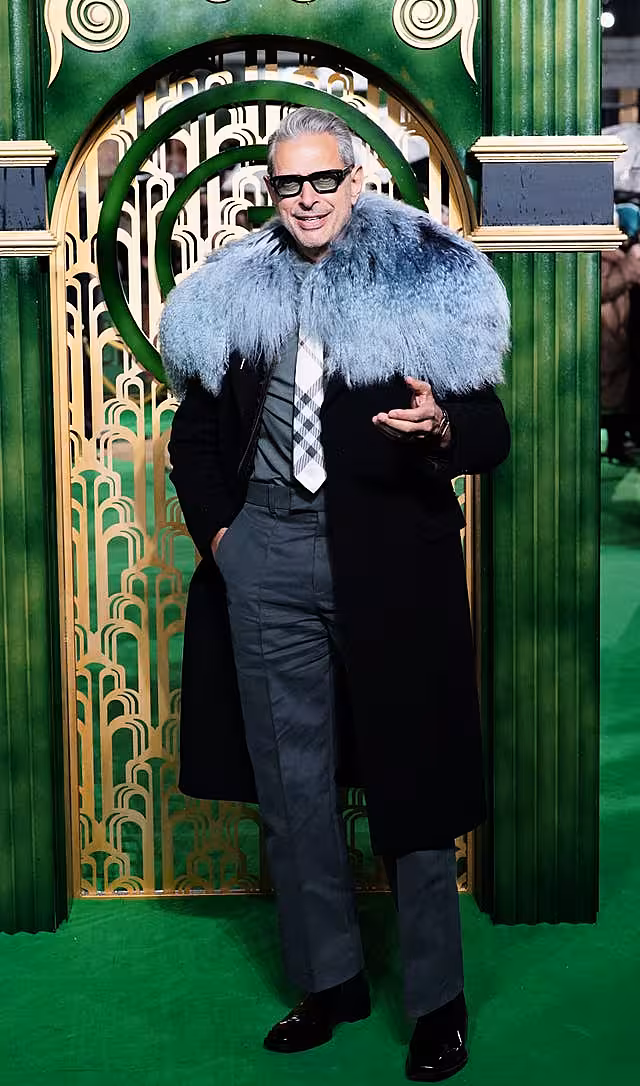 Jeff Goldblum arriving for the UK premiere of Wicked at the Royal Festival Hall, Southbank Centre in London