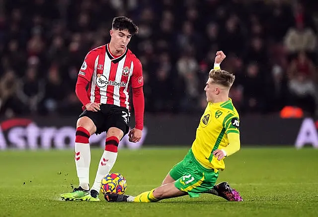 Livramento, left, has recovered from an anterior cruciate ligament injury which restricted him to two appearances last season 