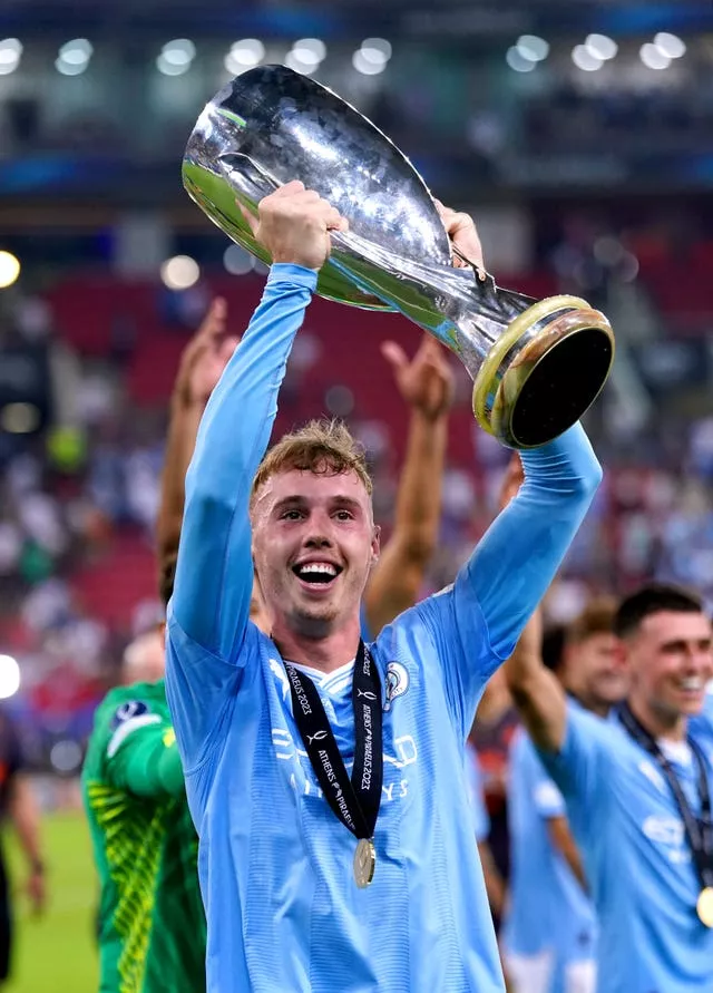 Cole Palmer won the Super Cup with Manchester City