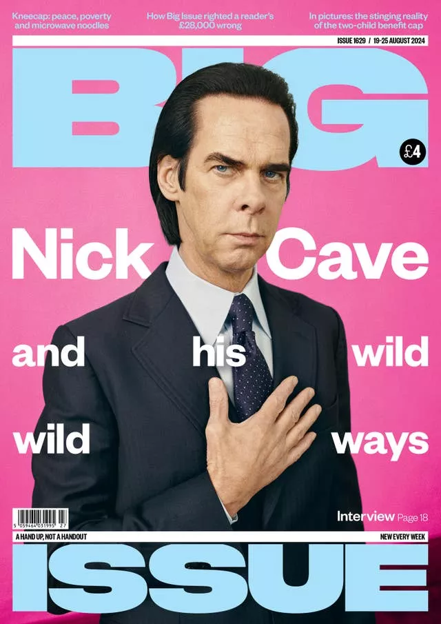 A Big Issue front cover featuring Nick Cave