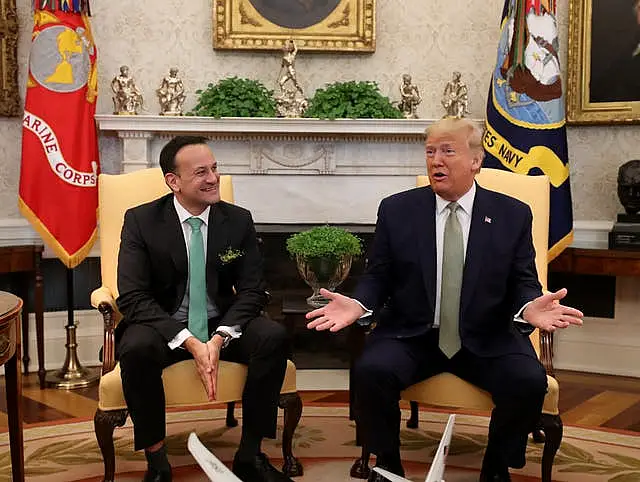 Leo Varadkar with Donald Trump at the White House in Washington DC