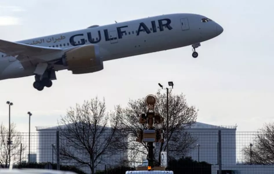 A Gulf Air plane (Steve Parsons/PA)