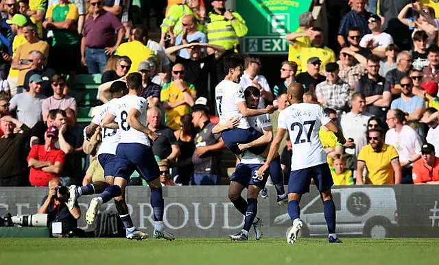 Tottenham celebrate