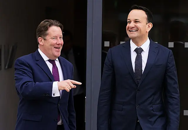 Minister for Housing Darragh O’Brien and Taoiseach Leo Varadkar
