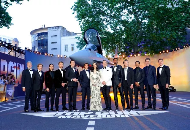 Photos from Stars on the Red Carpet at Top Gun: Maverick Premiere in London