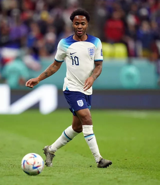 Sterling during a World Cup quarter-final in Qatar last December