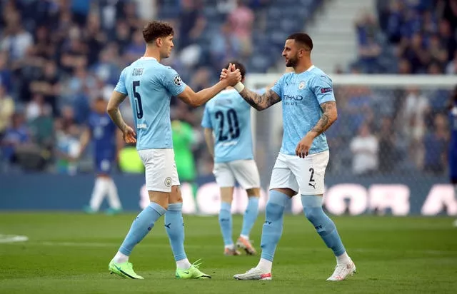 John Stones, left, and Kyle Walker are injury doubts