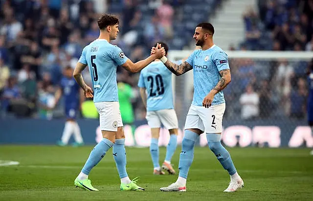 John Stones, left, and Kyle Walker are injury doubts