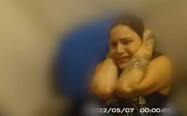 Screengrab taken from bodyworn video showing Alice Wood during her arrest
