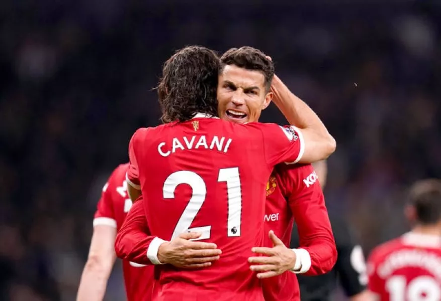 Edinson Cavani and Cristiano Ronaldo 