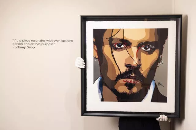 Johnny Depp self-portrait on sale