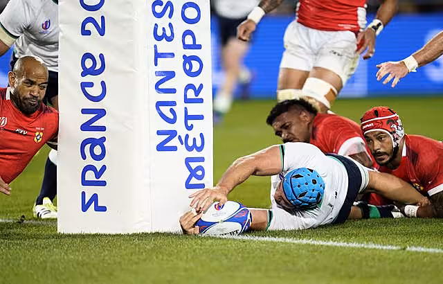 Ireland ran in eight tries in Nantes