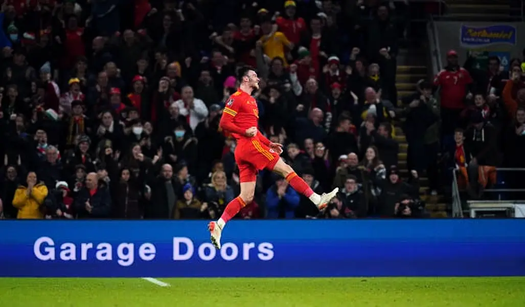 Kieffer Moore celebrates his goal