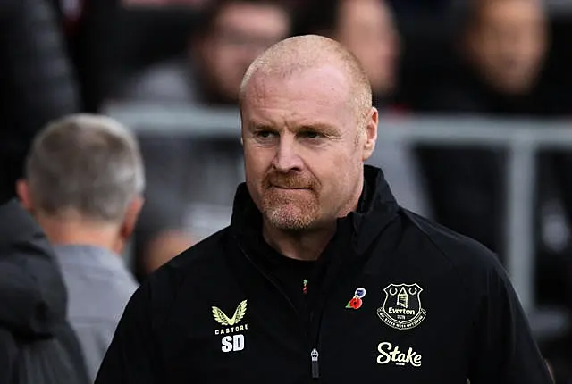 Everton boss Sean Dyche is under the spotlight