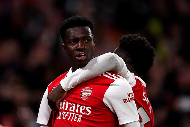 Eddie Nketiah has been in fine form since replacing the injured Gabriel Jesus in attack.