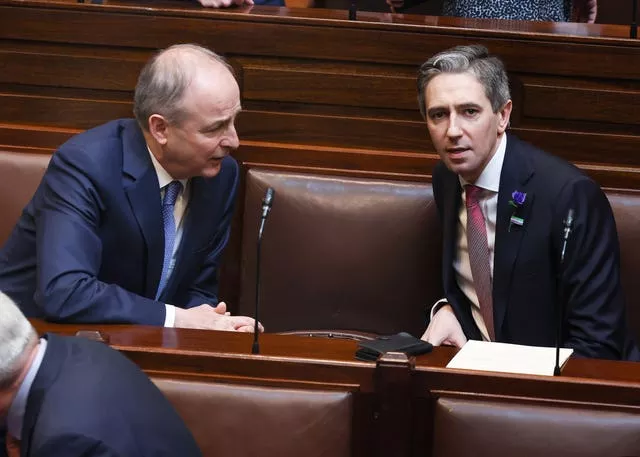 Micheal Martin and Simon Harris 