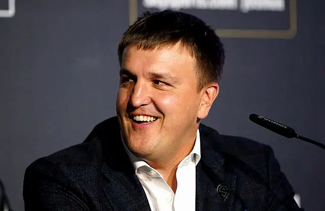 Usyk's promoter Alexander Krassyuk, pictured, says Saudi Arabia could stage the Usyk-Joshua rematch (Zac Goodwin/PA)