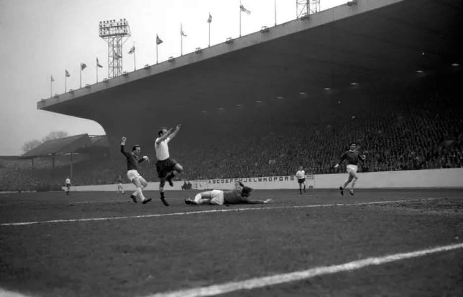 Jimmy Greaves scores in the 1962 FA Cup semi-final as Tottenham go on to win the cup 