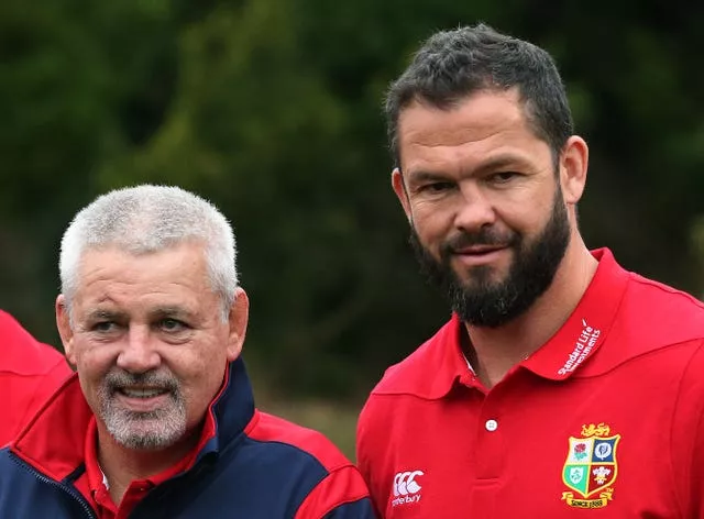 Andy Farrell (right) is set to succeed Warren Gatland (left) as Lions head coach 