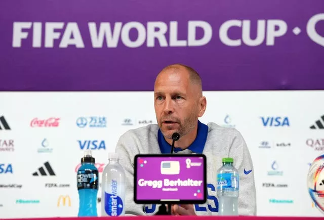 USA manager Gregg Berhalter during a press conference 