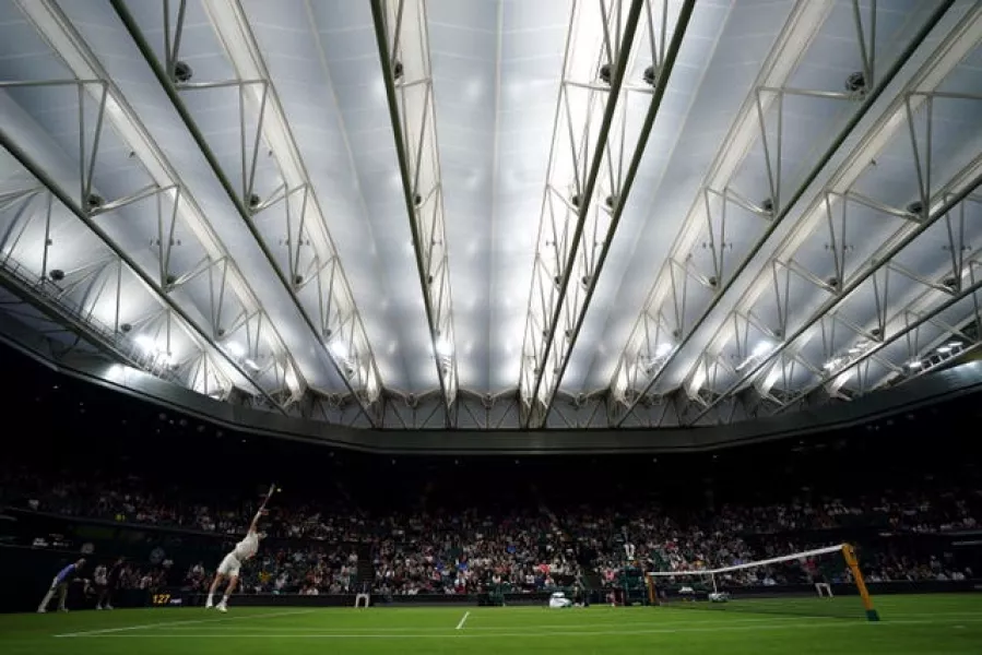 The match was finished under the Centre Court roof