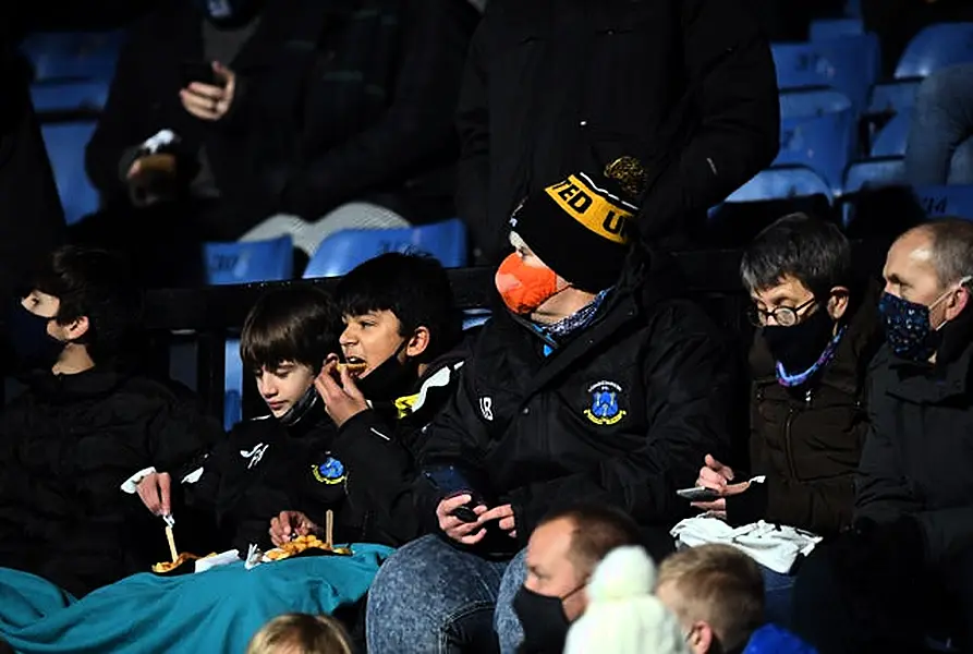 Cambridge fans attended the League Two match against Mansfield on Wednesday night