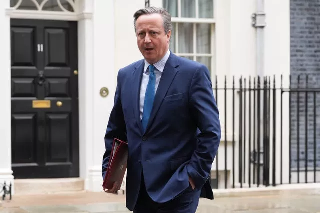 Lord Cameron in Downing Street, London