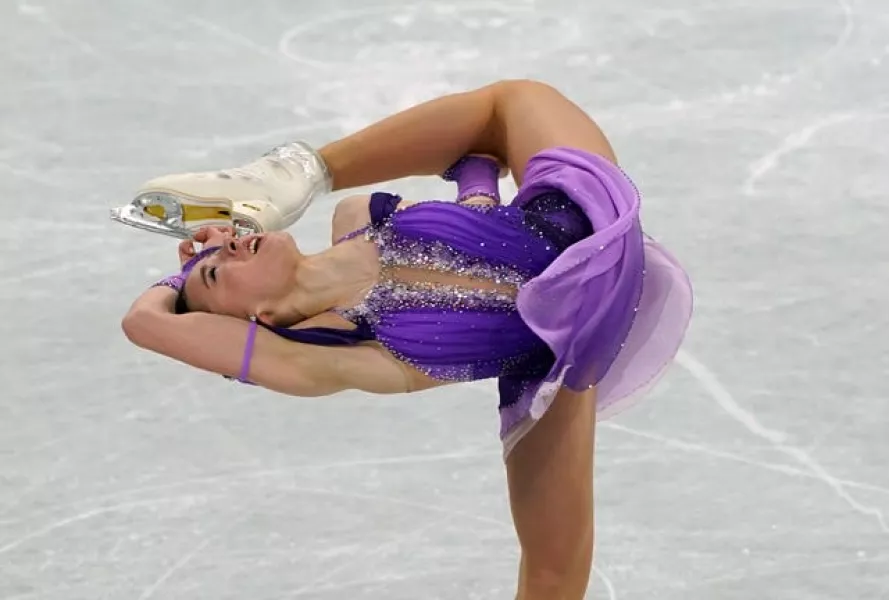 Teenage Russian figure skater makes striking Olympic debut