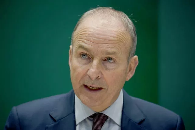 A close-up of Tanaiste Micheal Martin in a suit and tie