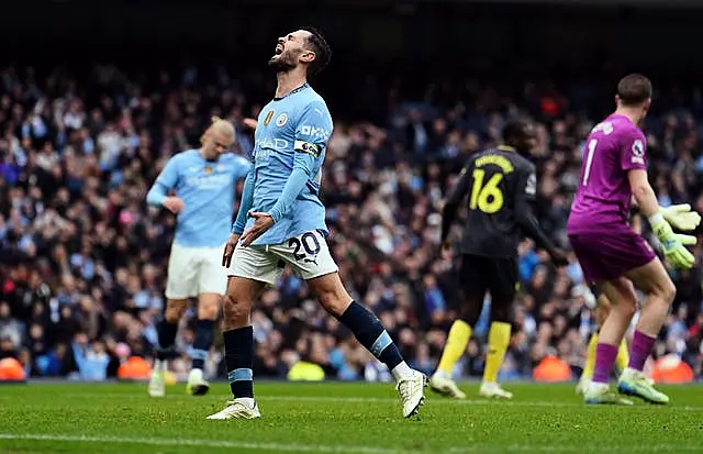 Bernardo Silva rues a missed chance 