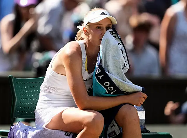 Elena Rybakina takes in her victory