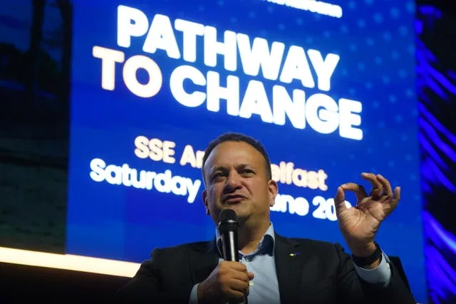 Leo Varadkar speaking at an event in Belfast